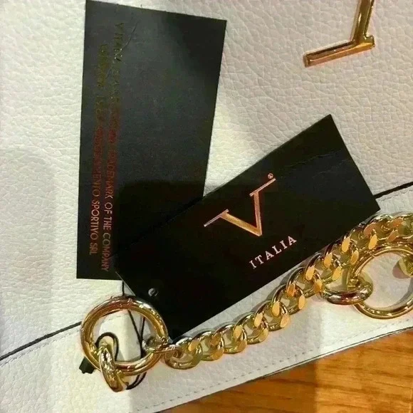 Versace Leather & Chain Tote from Saks work computer luxury office bag school - Picture 5 of 6